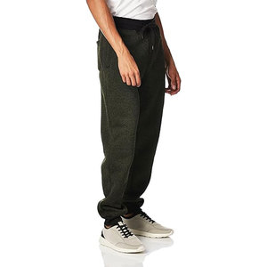 Pantalon de survêtement en molleton vert foncé pour homme, taille élastique avec cordon de serrage, décontracté, avec poches latérales, pour l'automne - Product Image 2
