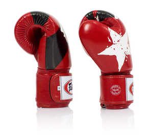 Customized Faitex Top Quality Genuine Cowhide Leather <b>Gloves</b> With Adjustable Hook & Loop Closure <b>Type</b> Boxing <b>Gloves</b> For Training - Product Image 4