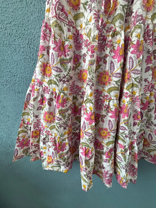 Elegant floral tiered <b>skirt</b> Crafted in soft breathable fabric elasticated waistband comfortable flexible fit - Product Image 4