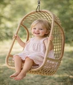 Wholesale Customized Weather Wicker <b>Egg</b> Farmhouse Hanging Chair Outdoor Swing <b>Seat</b> Non-Waterproof Cushion Rustic Patio Furniture - Product Image 4