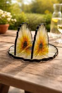 Artisan Resin Napkin Ring Set of 4 Modern Resin Napkin Ring Holder - Product Image 2