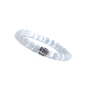 High Quality Selenite <b>Beads</b> Buddha <b>Bracelet</b> Romantic Gift Fashion Charm Jewelry for <b>Men</b> Women Energy Meditation - Product Image 3