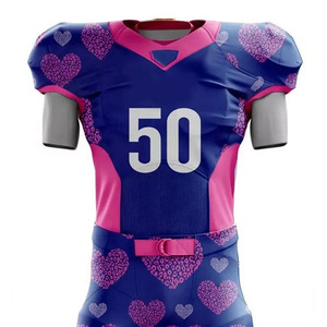 Uniforme de football américain personnalisé avec sublimation couleur intégrale et panneaux en mesh respirant – Uniforme de football américain haute performance - Product Image 3