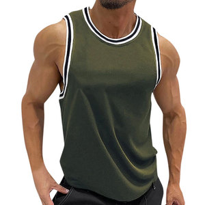 New <b>Men's</b> Knitted Breathable Anti-Pilling Quick Dry Crew Neck Polyester/Cotton Fashion Wear Running Sports Casual Tank Top - Product Image 4