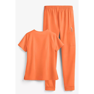 High Quality Unisex V-Neck Hospital & Beauty Salon <b>Scrubs</b> <b>Set</b> Fashion Medical Uniforms Printed Nurse & Doctor Work <b>Scrub</b> Suits - Product Image 2