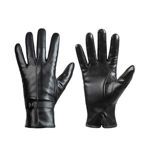 <b>Black</b> <b>Leather</b> <b>Gloves</b> Length Durable Winter Wear Casual Style <b>Leather</b> <b>Gloves</b> For <b>Man</b> - Product Image 6