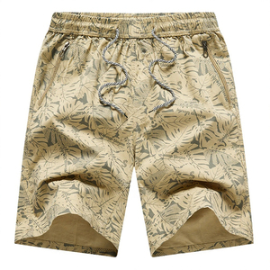Shorts Bermuda Vintage pour Homme en Coton 100% avec Imprimé par Transfert Thermique, Taille Élastique et Cordon de Serrage Droit à Cinq Points - Product Image 2