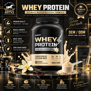 Concentrado de Proteína de Suero de Leche Elma Food 1KG Sin Azúcar Añadido 50 Porciones Fórmula de Crecimiento Muscular con BCAA Proteína en Polvo Sin GMO - Product Image 1