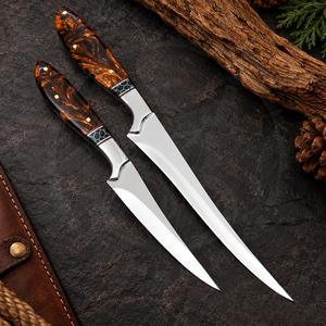 Juego de Cuchillos Profesionales para Filetear Pescado, Cuchillo para Deshuesar Carne, Mango de Resina, Hoja de Acero 440C, Juego de Cuchillos de Cocina para Filetear Pescado - Product Image 6