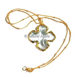 ผู้จัดจำหน่ายสร้อยคอหัวลูกศรประดับพลอยสีน้ำเงินทันสมัย แบบ Cazin เคลือบด้วยไฟฟ้าสัมผัสเหมือนจริง สำหรับขายส่ง - Product Image 2