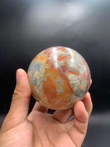 Esfera de Jaspe Maligano Indonesio Natural de 5 cm, Pulida y Lisa, Bola de Piedra Preciosa Multicolor para Decoración, Colección y Meditación - Product Image 2