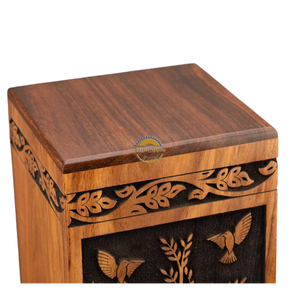 Handcrafted bird life <b>tree</b> urn & Natural Wood Cremation Urn Blue Epoxy Ashes Box Artistic Funeral Memorial Keepsake by AYAANS - Product Image 6