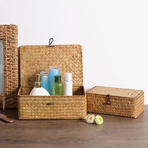 Boîtes organisatrices en raphia de fournisseur vietnamien, offre à prix réduit, qualité supérieure, boîtes tissées en jonc de mer - Product Image 4