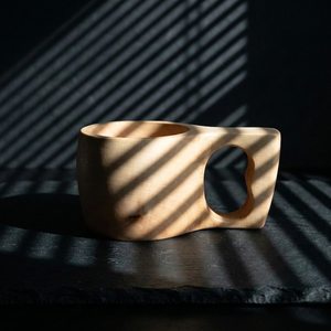 Handmade Wooden Drinking Cup Kuksa Minimalist Style Mug Eco Friendly <b>Bar</b> <b>Tools</b> Coffee Tea Cup for Camping and Adventure - Product Image 2