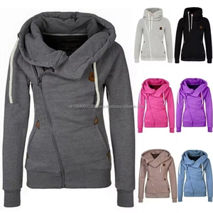 Venta directa de fábrica nueva moda mujer deportes Zip sudaderas con logotipo personalizado bordado mujer sudadera cremallera lateral personalidad - Product Image 1