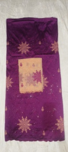 Formal New Collection Luxurious Nigerian George Wrapper With Embroidery Work On Floral Pattern Taffeta Silk <b>Fabric</b> For Wedding - Product Image 6