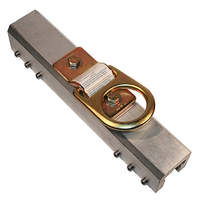 Base d'ancrage de toit à joint debout de 12 po pour protection antichute, en aluminium 6061-T6, filetage 3/8"-16, ajustement universel, bloc d'ancrage de toit métallique