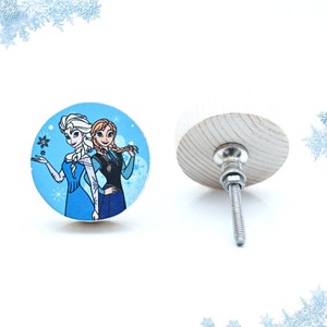 Tiradores de Cajón y Armario de Madera Hechos a Mano, Modernos, con Temática de Frozen, Duraderos, Multicolores, para Niños, para Armarios de Guardería - Product Image 5