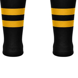<b>Black</b> Gold Ice Hockey <b>Socks</b> for Men Professional Athletic Hockey Stockings Durable Lightweight Team Tournament Sports Wear - Product Image 3