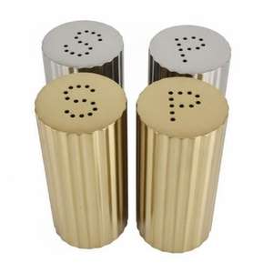 Salière et poivrière en laiton plaqué argent de haute qualité avec poignée en rotin pour hôtels et restaurants - Product Image 4