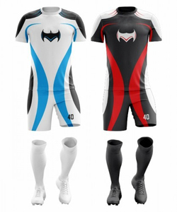 Conjunto de Uniforme de Fútbol Personalizado Unisex de Manga Corta con Estampado Sublimado, Transpirable, Antibacterial, Anti-UV y de Secado Rápido - Product Image 1