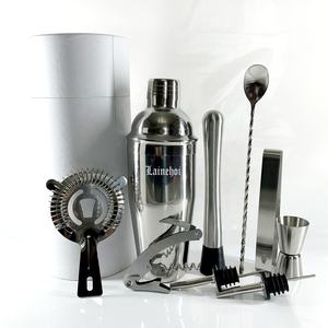 AMason Meilleure Vente Kit de Barman 9 Pièces en Acier Inoxydable 304 avec Support en Bambou pour Mixologie et Shaker à Cocktails - Product Image 1