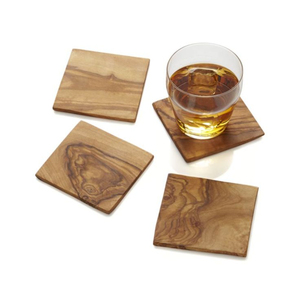 Bulk Natural Wood <b>Coasters</b> Square Handcrafted Wooden <b>Drink</b> <b>Coasters</b> Eco-Friendly Table Cup Mat Set For Restaurant and Home Decor - Product Image 1