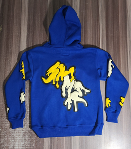 Private label cotton fleece full <b>zip</b> hoodie custom 350 gsm oversized low moq - Product Image 2