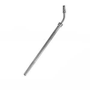 Tubo de succión curvo manual Blink Surgident de acero inoxidable, tamaño personalizable, aspirador quirúrgico para cirugía general - Product Image 3