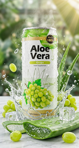 Healthy <b>Beverage</b> Aloe Vera Grape Flavor Drink 250ml Can Low Sugar Natural Juice Refreshment <b>Beverage</b> - Product Image 6