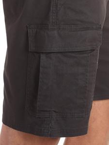 Shorts cargo pour hommes, couleur unie, séchage rapide, taille mi-haute, longueur Bermuda, avec plusieurs poches, tissu en polyester tissé, style décontracté - Product Image 5