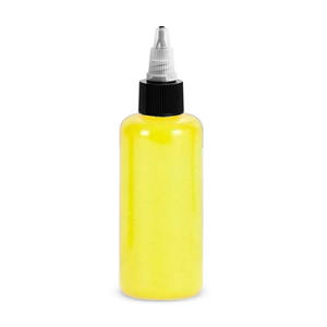120ml 4oz PET <b>Plastic</b> Yellow Squeeze Bottle Custom Screen Printed Cosmetic Packaging Cleanser Screw Lotion Body Cream Hair Oil - Product Image 2
