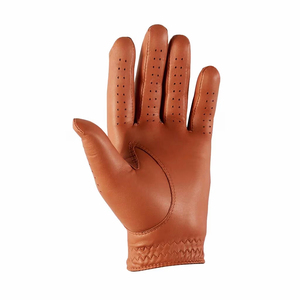 Genuine Sheepskin Golf Glove Full Finger Non-Slip Breathable Lightweight Soft Adjustable <b>Wrist</b> <b>Strap</b> Custom Left Hand for Sports - Product Image 4