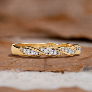 18K Gold Rhodium Plated Minimalist Lab Grown Diamond Engagement Wedding Ring Geometric <b>Infinity</b> Twist Prong Set Certified Ring - Product Image 2