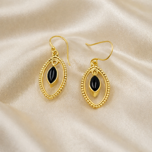 Black Onyx 925 Sterling Silver Handmade Dangle <b>Earrings</b> Oval Frame Boho <b>Hook</b> <b>Earrings</b> Gift Jewelry For Women Elegant Design Sets - Product Image 3