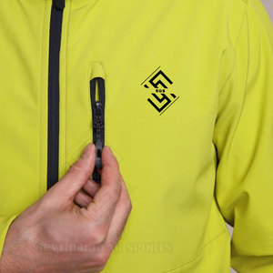 Chaqueta Softshell Casual para Hombre, Impermeable y Cortavientos, con Cuello Alto, Cierre Frontal con Cremallera y Capucha, para Uso en Exteriores en Invierno - Product Image 5