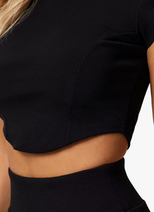 T-shirt court d'été pour femme, sexy, fin, uni, 100% coton respirant, de haute qualité - Product Image 3