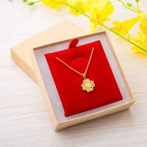 Boîte d'emballage pour bijoux en carton brun personnalisée pour bagues, colliers et pendentifs - Product Image 2