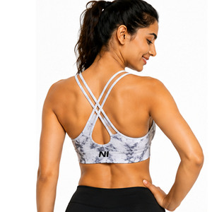 Seamless sports bra scoop neck Racerback design for women Zipper front closure Medium support for fitness Nofyan Ind 2026 Bra - Product Image 5