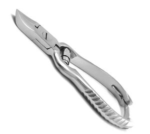 Coupe-ongles podologique robuste en acier inoxydable argenté de 13,5 cm pour ongles incarnés et épais - Product Image 1