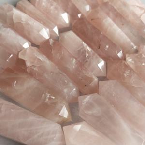 Beautiful Rose Quartz Double Terminated Pencil Point Natural Crystal <b>Pink</b> Gemstone Wire <b>Wrap</b> Pendant Stone Wholesale India Bulk - Product Image 2