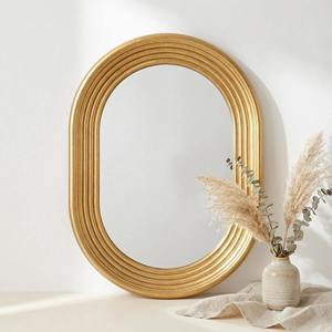 Miroir mural en bois de luxe pour hall d'hôtel, grand miroir mural en bois pour la décoration intérieure de l'hôtellerie, miroir suspendu en gros - Product Image 5