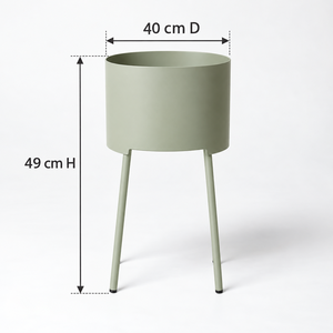 Soporte de Metal Moderno para Macetas en Color Verde Salvia con Patas Altas para Decoración Elegante en Interiores y Exteriores del Hogar y Jardín - Product Image 2
