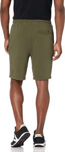 Shorts Bermuda en Coton Vert Olive pour Homme, Taille Mi-Haute, Cordon Élastique, Décontracté avec Poche Arrière, Tissu Tricoté Respirant - Product Image 4
