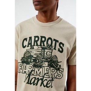 Camiseta Estampada Carrots Farmers Market para Hombre, Casual, Manga Corta, 100% Algodón, Verano, Transpirable, Popelina, Logotipo Frontal - Product Image 4