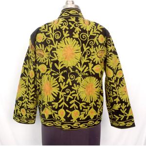 Wholesale Embossed Breathable Cotton Lining Eco-Friendly Quick Dry Cotrise <b>Jackets</b> Unisex Coat Autumn Winter <b>Mandarin</b> <b>Collar</b> - Product Image 5