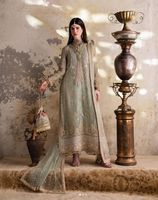 Gaun Pengantin Wanita Organza Modern India Pakistan Bordir Dupatta Panjang Reguler Anti Kusut Cepat Kering Menyerap Keringat