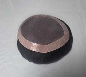 Black <b>Round</b> <b>Cushion</b> With Brown Trim Textured Surface Decorative Pillow - Product Image 4