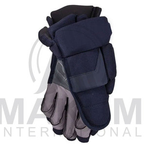 Guantes de Hockey sobre Hielo Personalizados Azul Marino con Ribete Amarillo Antideslizantes de Poliéster Unisex para Todas las Estaciones - Product Image 3