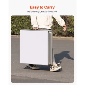 Tavolo Portatile per Beer Pong da 8 Piedi con Design Pieghevole, Pennarelli Cancellabili, Fori per Bicchieri, Maniglie per il Trasporto, Altezza Regolabile - Product Image 3